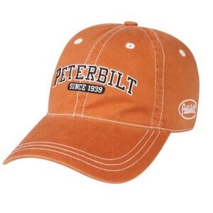 Peterbilt Since 1939 Burnt Orange Unstructured Ball Cap Hat Adjustable Strap